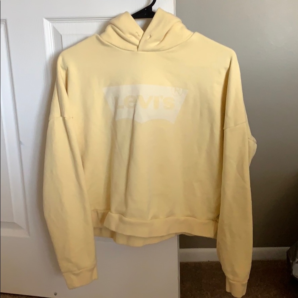 LEVIS cropped yellow sweatshirt
